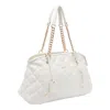 Liu •jo Liu Jo Cream Quilted Bag With Logo In Beige