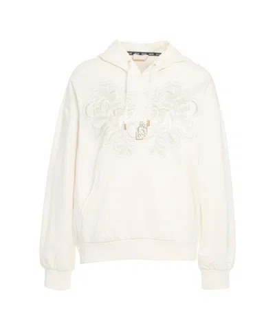 Liu •jo Creamy White Oversized Sweatshirt In Multi