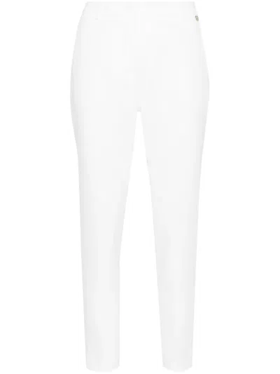 Liu •jo Crepe Cigarette Trousers In White