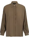 Liu •jo Crêpe De Chine Shirt In Grün
