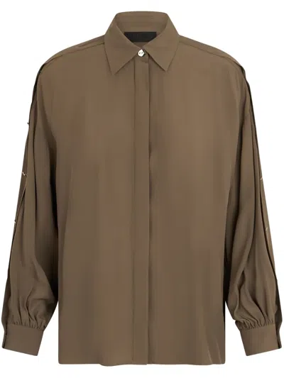 Liu •jo Crêpe De Chine Shirt In Grün