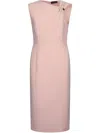Liu •jo Crepe Midi Dress In Rosa