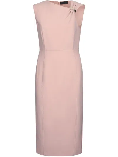 Liu •jo Crepe Midi Dress In Rosa