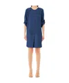 Liu •jo Crepe Mini Skirt In Blue