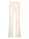 Liu •jo Long Champagne-coloured Crepe Trousers In Neutrals
