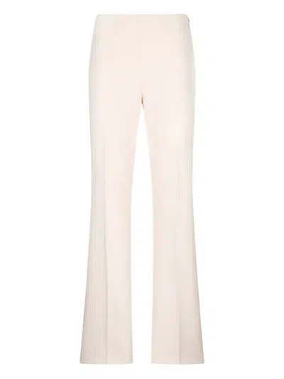 Liu •jo Long Champagne-coloured Crepe Trousers In Neutrals