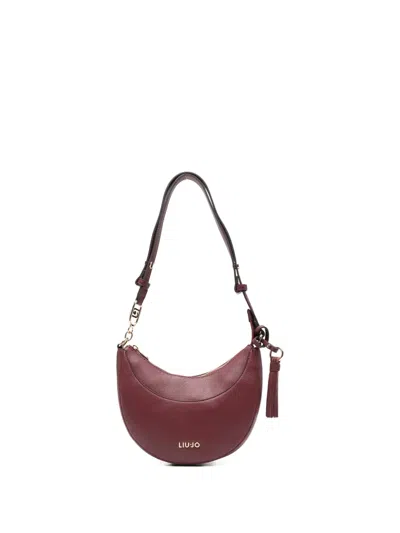 Liu •jo Crescent-shaped Tassel Shoulder Bag In Red