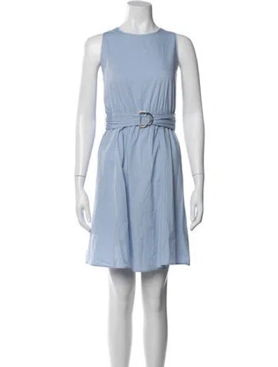 Pre-owned Liu •jo Crew Neck Knee-length Dress In Blue