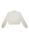 Liu •jo Crew-neck Knit Sweater In White