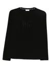 Liu •jo Crew-neck Long Sleeve T-shirt In Black