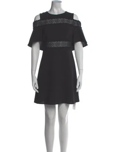 Pre-owned Liu •jo Crew Neck Mini Dress In Gray