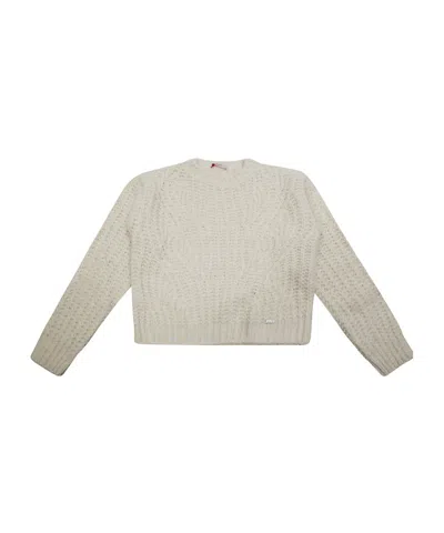 Liu •jo Kids' Crew Neck Sweater In Gray