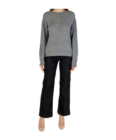 Liu •jo Crew Neck Sweater In Gray