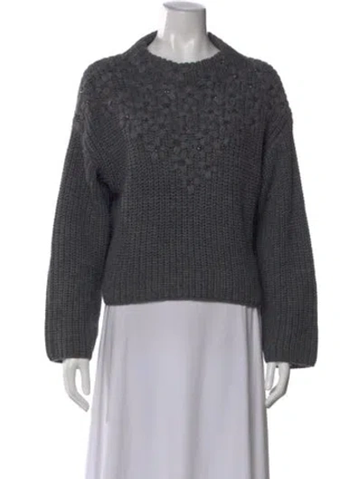 Pre-owned Liu •jo Crew Neck Sweater In Gray