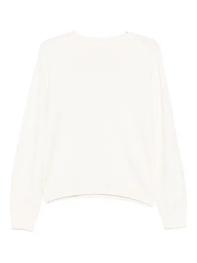 Liu •jo Crew-neck Sweater In White