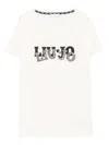 Liu •jo Crew Neck T-shirt With Logo In White