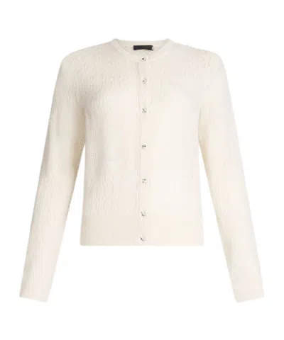 Liu •jo Crew-neck Cardigan In Neutral