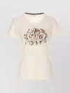 Liu •jo Crewneck Embellished Graphic Print Round Neck