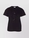 Liu •jo Crewneck Graphic Sequin Embellished T-shirt In Black