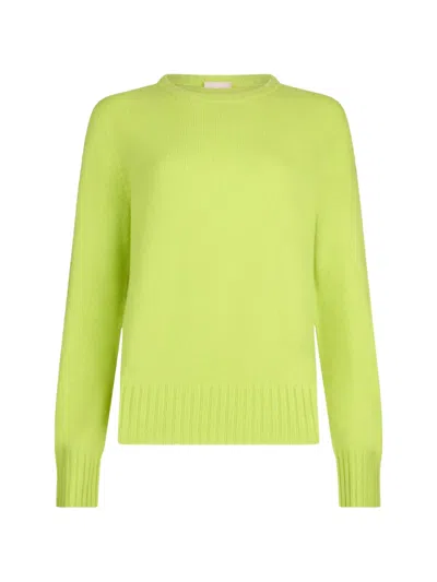 Liu •jo Crew-neck Logo Sweater In Green