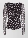 Liu •jo Polka Dots Top In Black