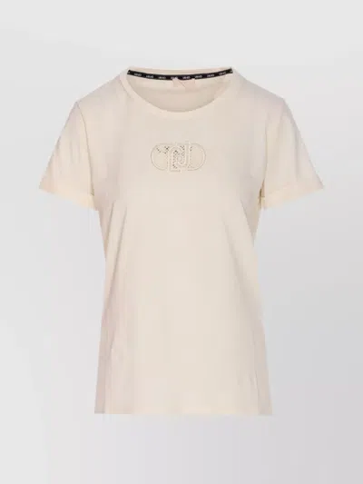 Liu •jo Crewneck Short Sleeves Round Neck Ribbed Cuffs