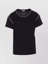 Liu •jo Black T-shirt Embellished With Rhinestones