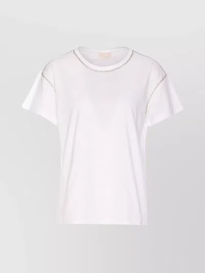LIU •JO CREWNECK TOP STRASS DETAIL