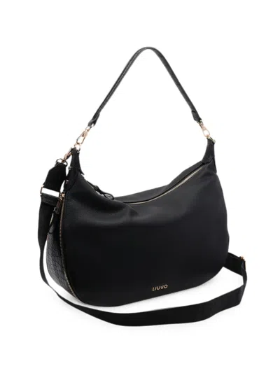 Liu •jo Croc-effect Tote Bag In Black