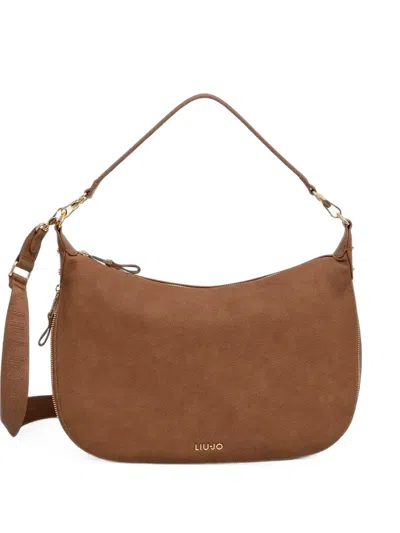 Liu •jo Croc-effect-trim Tote Bag In Pink