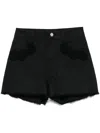 Liu •jo Crochet-flowers Shorts In Black