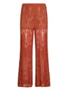 Liu •jo Crochet Trousers In Orange
