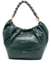 LIU •JO CROCODILE-EFFECT SHOULDER BAG