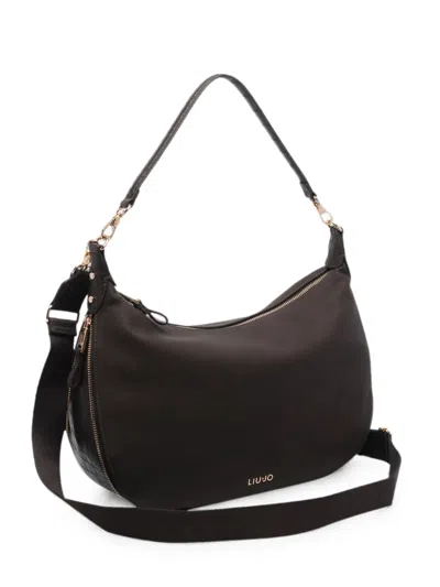 Liu •jo Crocodile-effect Zip-detail Tote Bag In Brown