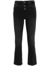 Liu •jo Cropped Bootcut Jeans In Schwarz