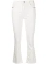 Liu •jo Cropped Bootcut Jeans In White