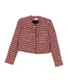 Liu •jo Cropped Casual Jacket In Red
