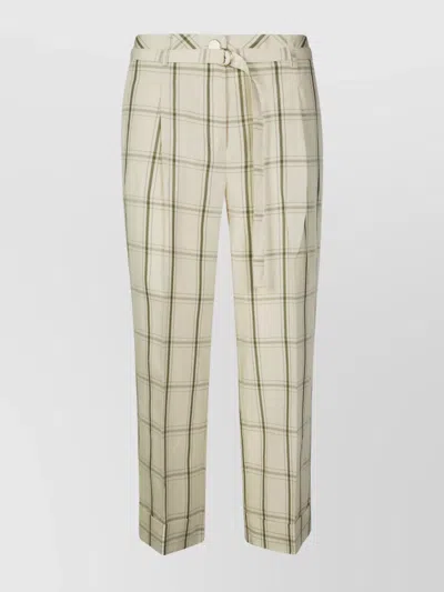 Liu •jo Cropped Check Palazzo Trousers Pockets