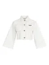 Liu •jo Giacca Di Jeans Con Logo Liu Jo In Weiss