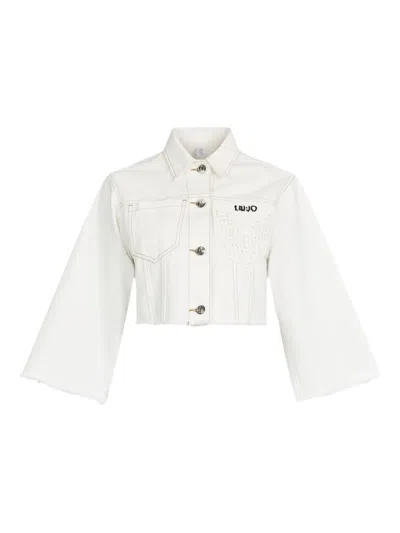 LIU •JO CROPPED DENIM JACKET