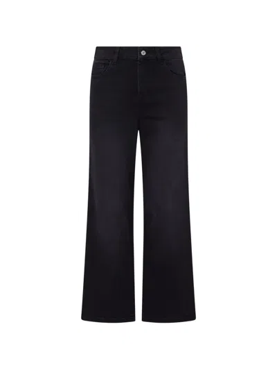Liu •jo Cropped Flare Pants In Black