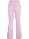 Liu •jo Cropped Flared Cotton Trousers In Pink