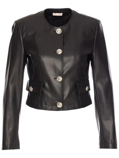 Liu •jo Cropped Jacket In Black