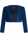 Liu •jo Cropped Elegant Blue Jacket In Blue