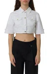 Liu •jo Short Sleeve Cropped Collared Jacket