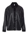Liu •jo Stylish Short Leather Effect Jacket In Black