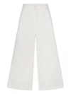 Liu •jo White Ramie Trousers With Semi-sheer Construction In White