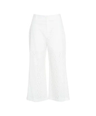 Liu •jo Liu Jo Cropped Pants With Perforated Embroidery
