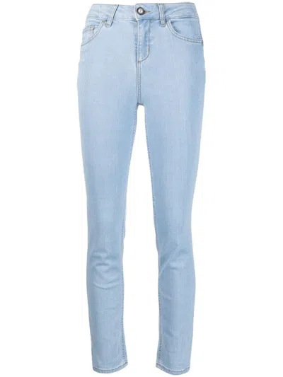 Liu •jo Cropped Skinny Jeans In Blue