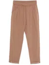 Liu •jo Cropped Trousers In Brown